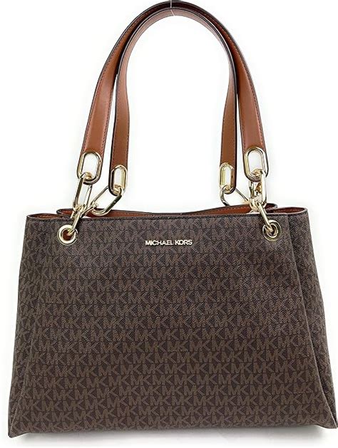 michael kors women's trisha large shoulder bag tote purse handbag|Michael Kors Signature Trish Large Hobo Shoulder Bag .